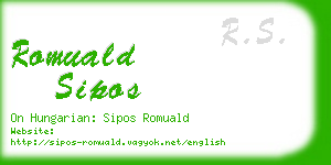 romuald sipos business card